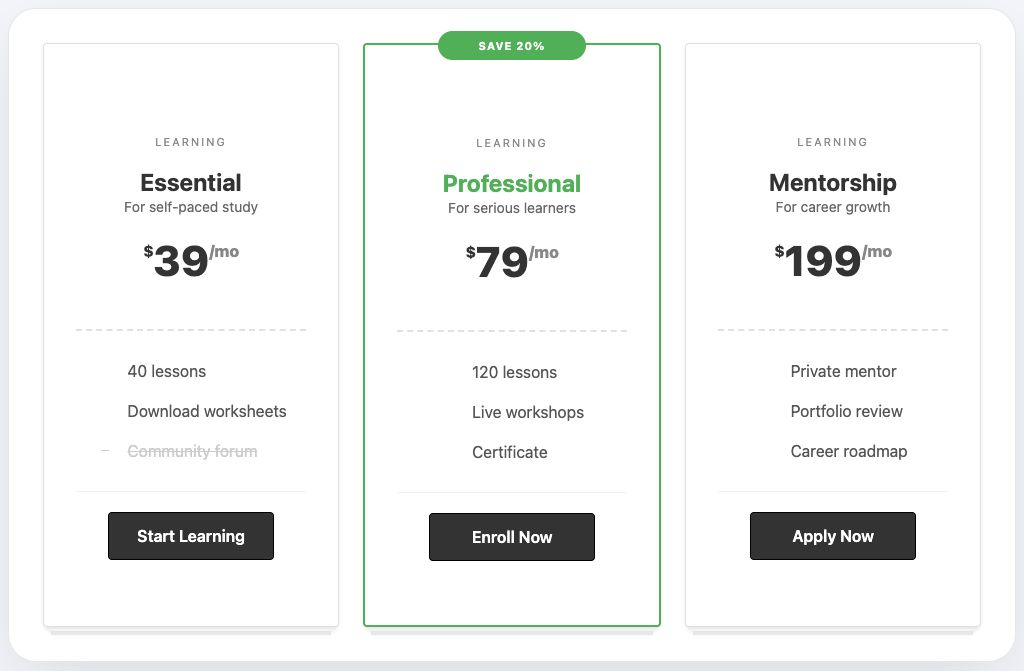 Fusion Pricing Tables Skin 45 - Paper Cut